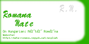 romana mate business card